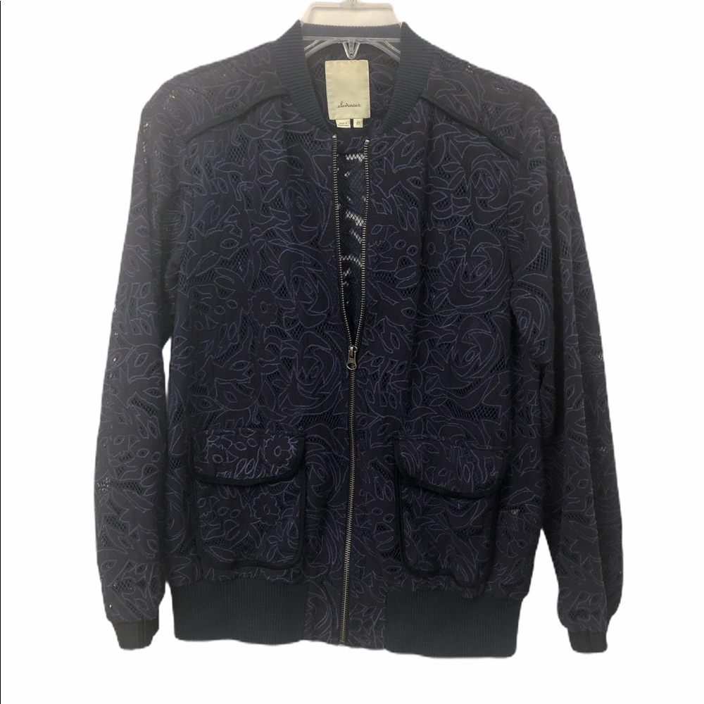ANTHRO ELEVENSE LACE BOMBER JACKET XS